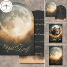 Gothic Dark Full Moon Arch Wedding
