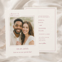 Ivory and rose gold modern wedding 