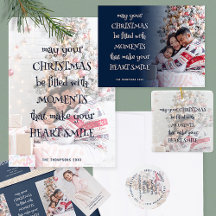 Cozy Christmas Quote Photo Overlay Navy White