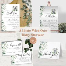 A Little Wild One Baby Elephant Baby Shower 