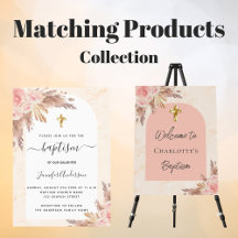 Baptism, Christening girl - Pampas grass