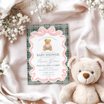 Pink Coquette Bow Bear Party