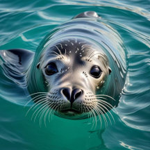 Cute Seal Poking Head out of Water