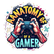 "Anatomy of a Gamer" Vibrant Shirt Design - Fun & 