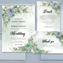 Succulents Flowers and Eucalyptus Watercolor 150 