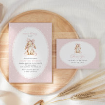 Bunny, Pink Polka Dots First Birthday Collection