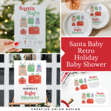 Santa Baby Retro Holiday Baby Shower Theme