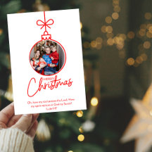 Luke 1 Christmas Christian Family Greeting Card