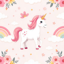 Dreamy Unicorns, Rainbows & Flowers