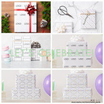 Corporate, Small Business Logo Gift Wrapping Paper