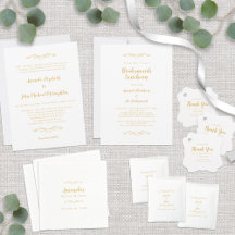 Elegant Traditional Gold Classic Formal Wedding