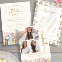 Library Books and Boho Wildflowers Graduation