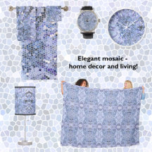 Elegant ice blue mosaic