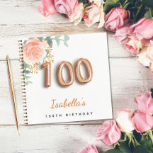 100th birthday - floral eucalyptus balloon fonts