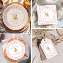 Pink Lemon Themes Baby Shower