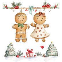 Gingerbread Christmas gender reveal baby shower