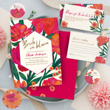 Bright & Bold Floral Bride in bloom Bridal Shower