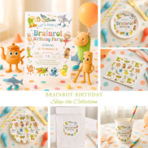 Brainrot Characters Meme Birthday Party