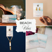 Modern Beach Business Cards Supplies