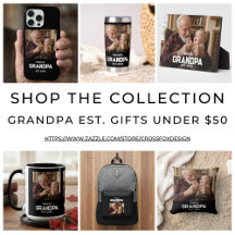 Grandpa Est. Photo Typography - Gifts under $50