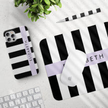 Black Stripes, Purple - Home Decor Collection