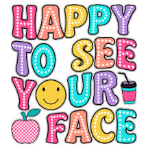 Happy To See Your Face Cute Retro Teacher