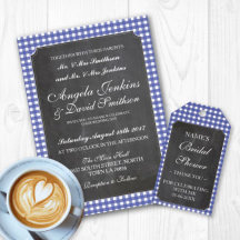 Blue Check Chalkboard collection