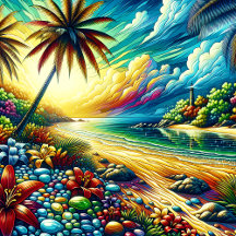 Tropical Ai Art   Coastal Beauty