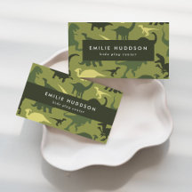 Dinosaur Pattern Business Cards Collection