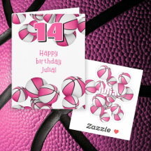 Basketball birthday celebration pink