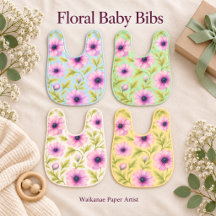 Floral Baby Bibs & Baby Shower Gifts