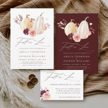 Fall in Love Autumn Pumpkin Wedding Collection