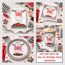 Fast One Race Car Boy 1st Birthday Party