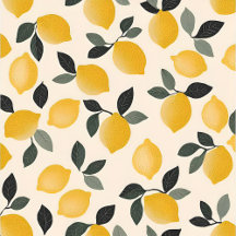  Vintage Lemons with Green Leaves Collection