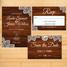 Rustic Wedding Collection~Wood & Lace