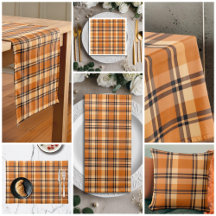 Cozy Plaid Fall Autumn Thanksgiving Home Decor