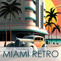 Miami retro art posters