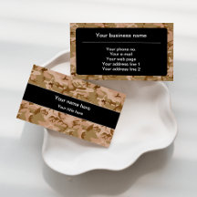 Desert Camouflage Business Cards Collection