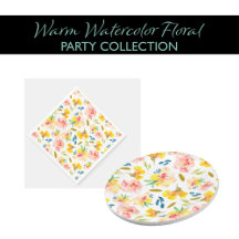 Warm Watercolor Floral Party Collection