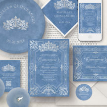 Blue Tiara Masquerade Quinceanera