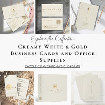Creamy Gold Business Cards and Office Supplies