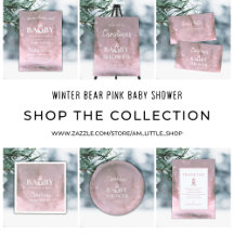 Winter Bear Pink Baby Shower
