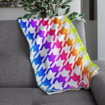 Colorful Rainbow Houndstooth Pattern