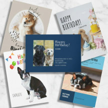 Personalized Dog-Themed Birthday Card Collection