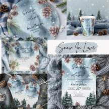 Snow in love snowy pines winter bridal shower