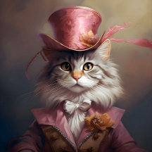 Aristocratic Cat In Pink