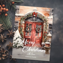 Cozy Christmas red door - welcome all