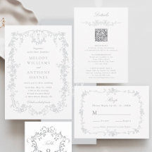 Gray Classic French Victorian Wedding Collection