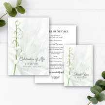 Peaceful Lily of the Valley Funeral Memorial