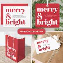 Merry & Bright Bold Typography | Red